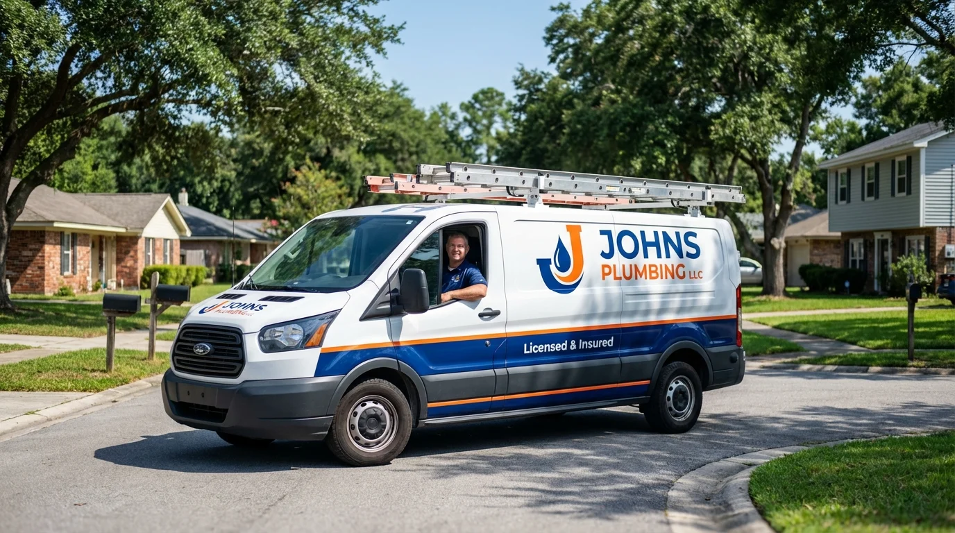 Johns Plumbing LLC service van in Columbus Grove, OH